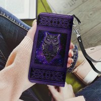 Celtic Owl Leather Wallet — Portefeuille Homme