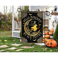 Hello Darkness My Old Friend Garden Flag — Drapeaux décoratifs