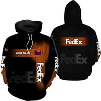 Fedex Express Custom Name Orange Light 3d Hoodie