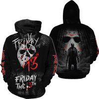 The Friday Of 13th Halloween Horror Movie 3d Hoodie — Sweats à capuche pour hommes