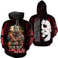 Personalized Michael Myers Hoodie, Custom Halloween Hoodie — Sweats à capuche pour hommes