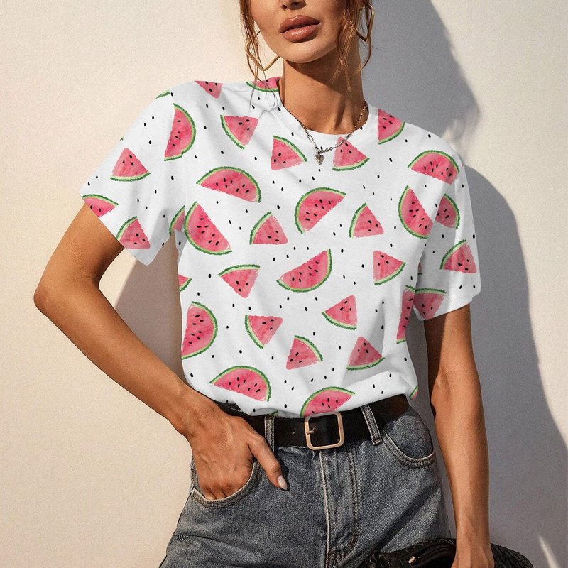 Watermelon On White Background 3d T-shirt — T-shirts pour hommes