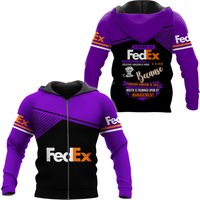 I Work At Fedex Express 3d Zip Hoodie