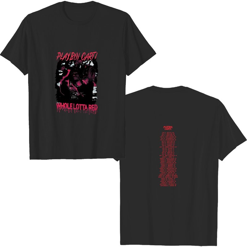 Rap Playboi Carti European Tour 2022 And American Streets Vintage Hip-hop T-shirt — T-shirts pour hommes