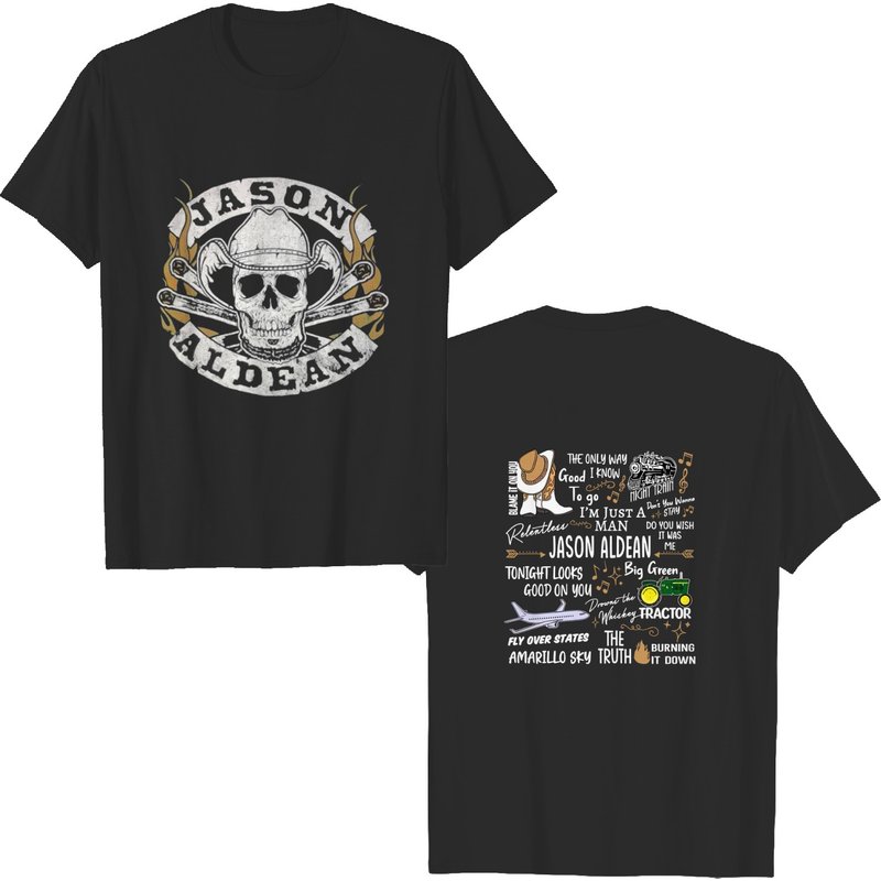 Jason Aldean Rock N Roll Cowboy Tour 2022 T-shirt — Mens T Shirts