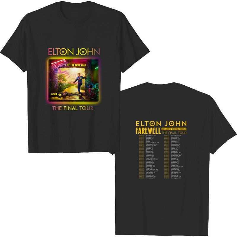 Elton John Farewell Tour 2022 Double Sided T-shirt — T-shirts pour hommes