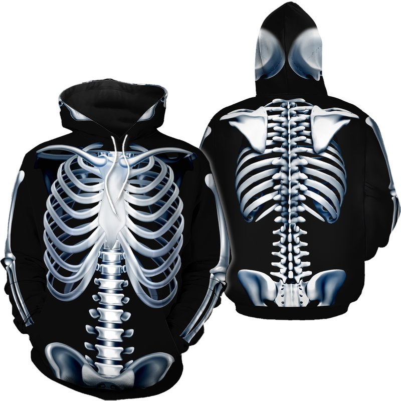 Skeleton 3d Hoodie — Sweats à capuche pour hommes