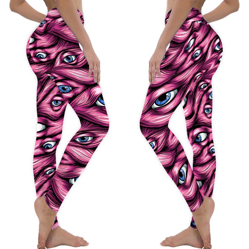 Halloween Leggings, Scary Eyes Leggings — Legging femme