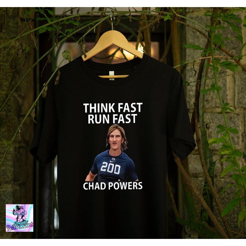 Think Fast Run Fast Shirt, Chad Powers — T-shirts pour hommes