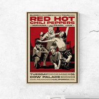 Red Hot Chili Peppers 1991 Concert Poster