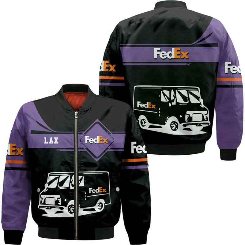 Fedex Express Custom Name & Department Quilt Bomber Jacket — Blousons et vestes légères