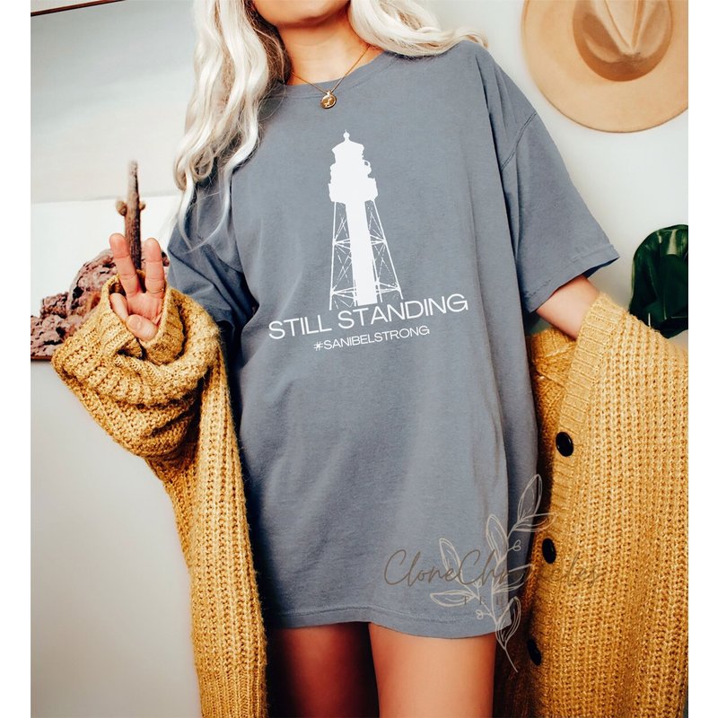 Sanibel Strong Donation Shirt, Sanibel Island Light House Shirt — T-shirts pour hommes