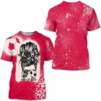 Mom Of Both Soccer Cheer Messy 3d Tshirt — T-shirts pour hommes