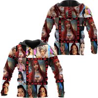 Womens Cardi B Rapper Full-zip Hoodie