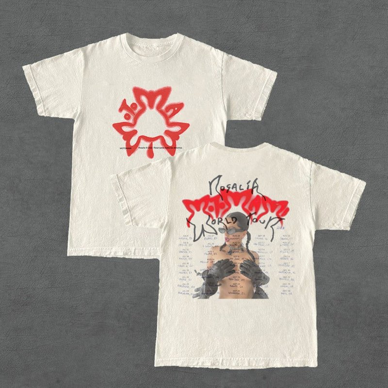 Motomami Tour Rosalia Concert Vintage Double Sided Tshirt
