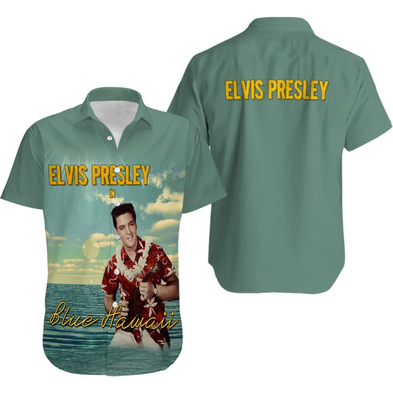 Elvis Presley Hawaiian Tshirt,rock Band Hawaiian Tshirt — Chemises décontractées pour hommes