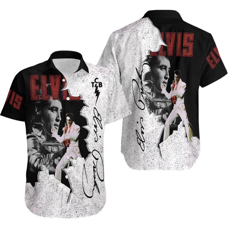 3d Elvis Presley Hawaiian Shirt, The King Of Rock & Roll Hawaiian — Chemises décontractées pour hommes