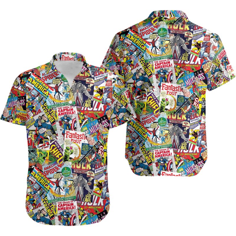 I Like Superhero Comicss Hawaiian Shirt — Chemises décontractées pour hommes