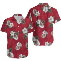 Red Hibiscus Hawaiian Shirt