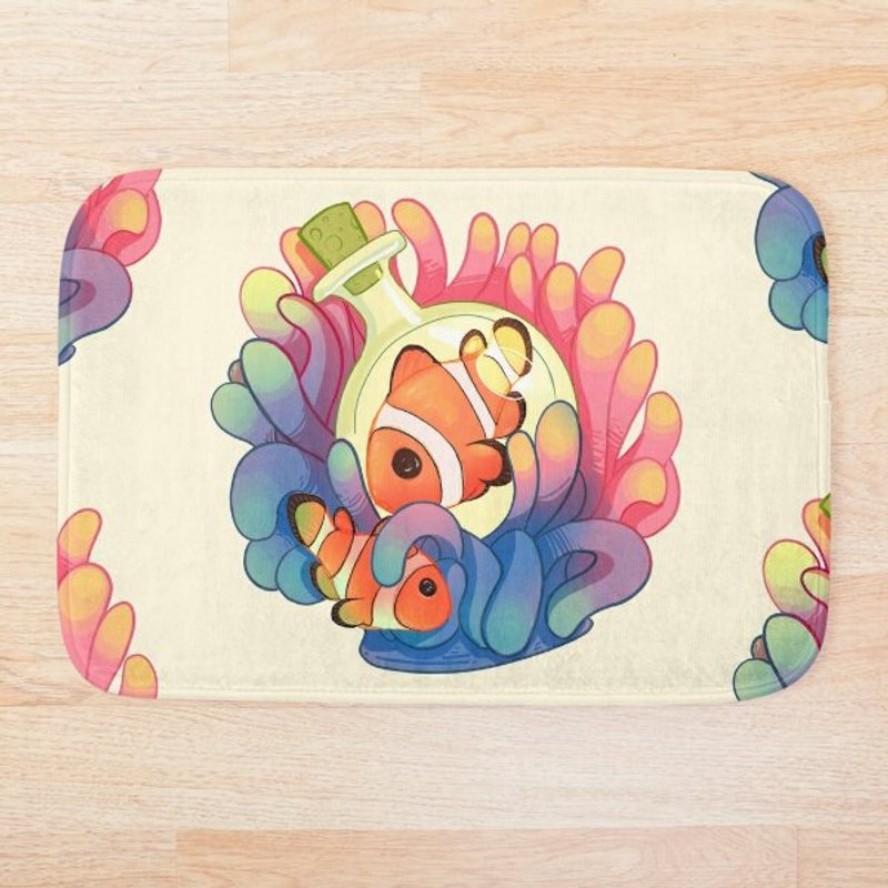 C Is For Clownfish Bath Mat — Tapis