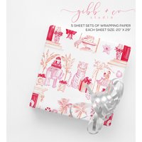 Pink Christmas Wrapping Paper