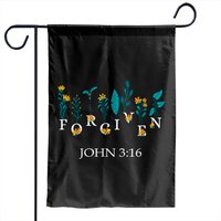 Forgiven John 3:16 Bible Scripture Verse Garden Flags — Decorative Flags