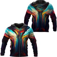 Zip Up Hoodie 3d Festival Clothing For Men -midjourney Art