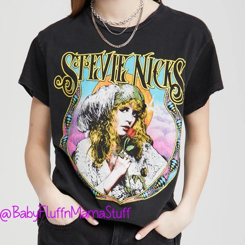 Stevie Nicks Shirt, Vintage Fleetwood Mac Rock Band T-shirt, Vintage Stevie Nicks T-shirt — T-shirts pour hommes