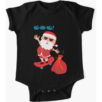 Christmas Skateboarding Santa Baby Onesie — Bodys bébé