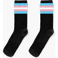Trans Pride Flag Horizontal Stripe Socks — Chaussettes fantaisie