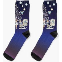 Nutcracker Christmas Scene Socks
