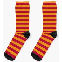 Red And Orange Stripes Socks — Chaussettes fantaisie
