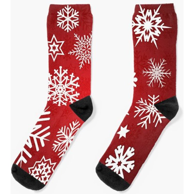Christmas Snowflakes Socks — Chaussettes fantaisie