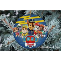 Personalized Paw Patrol Ornament, Paw Patrol Xmas Ornament — Ornements