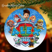 Personalized Paw Patrol Ornament, Paw Patrol Christmas Ornament — Ornements