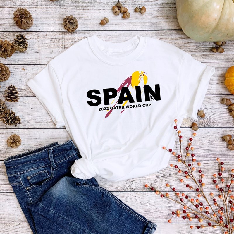 Spain World Cup 2022 Shirt - Fifa Team Apparel — Mens T Shirts
