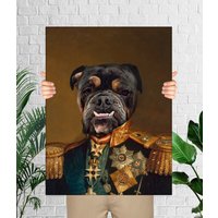 Monarch, Royal, Custom Dog Portrait, Pet Portrait Poster