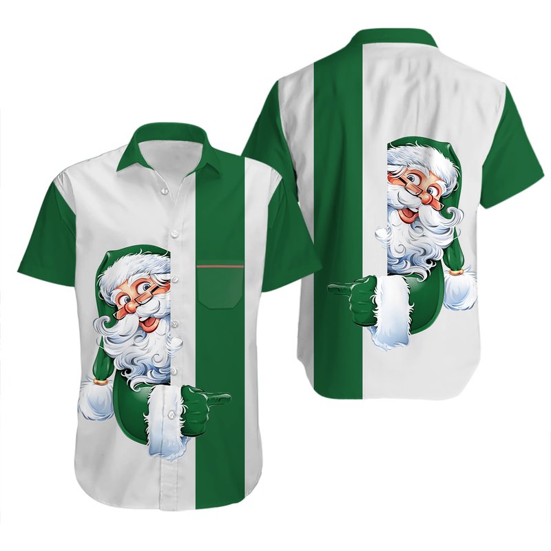 Christmas Santa Hawaiin Shirt — Mens Casual Shirts