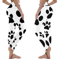 Paw Print Leggings, Mid Waist Leggings