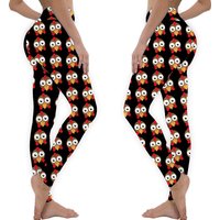 Goggly Eyed Turkey Face Leggings — Legging femme