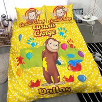 Personalized Curious George Bedding Set — Housses de couette