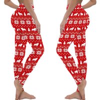 French Bulldog Silhouettes Christmas Holiday Pattern Leggings — Legging femme