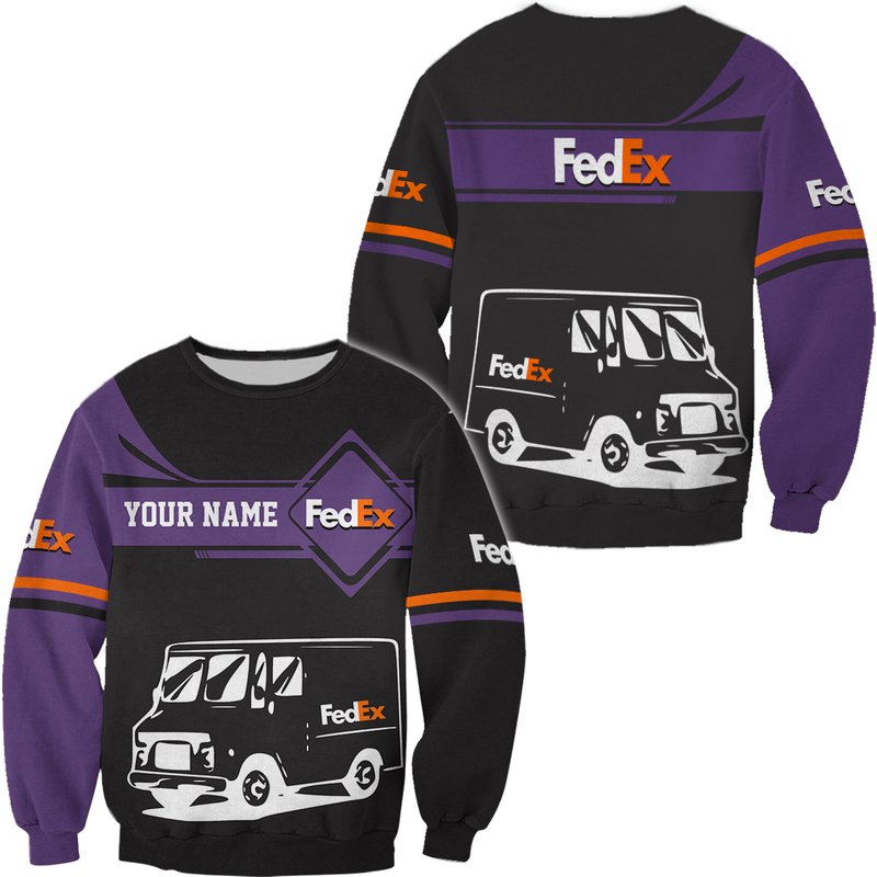 Fedex Express Truck Van Custom Name Sweater For Postal Worker