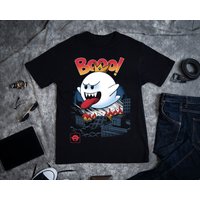 Black King King Boo Super Mario Vintage T-shirt — T-shirts pour hommes