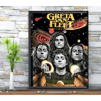 Greta Van Fleet Dreams In Gold Tour 2022, Greta Van Fleet Tour Poster — Posters & Prints