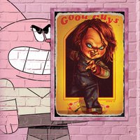 Horror Movie Glass Poster, Chucky, Baby Killer Wall Hanging, Gothic Themed Wall Decor — Affiches et impressions