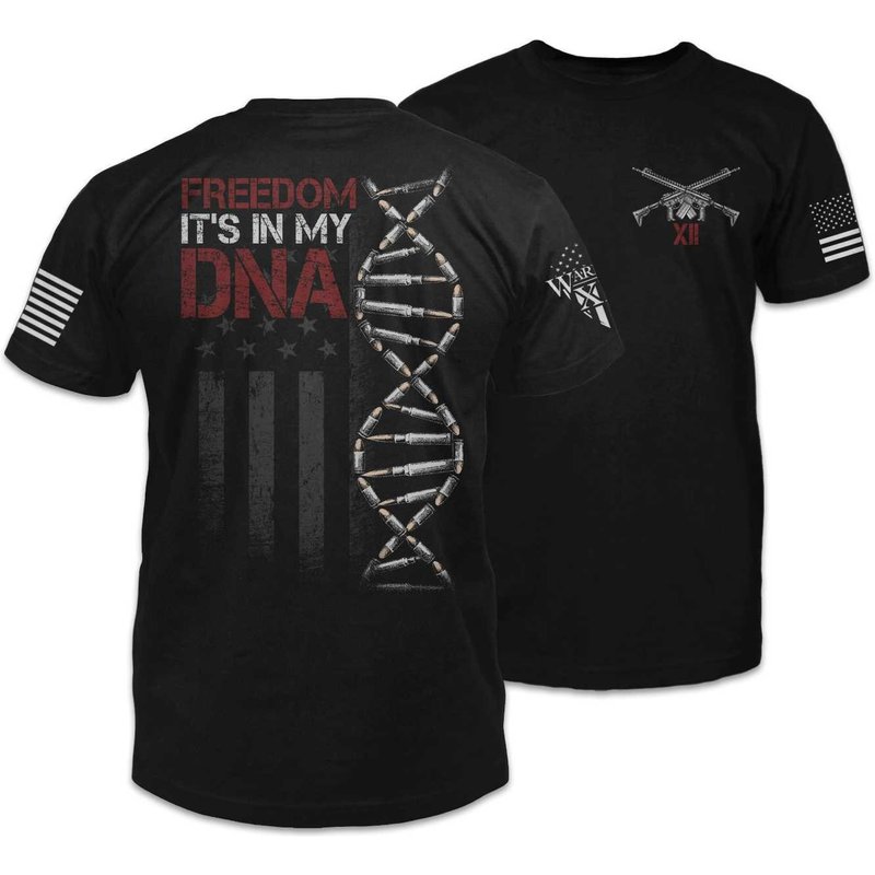 Freedom In My Dna 3d Tshirt — Mens T Shirts