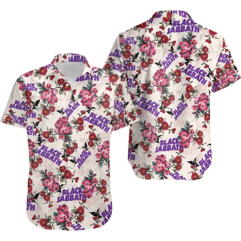 Floral Brock Band Hawaiian Shirt — Chemises décontractées pour hommes