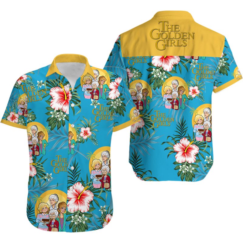Floral Stay Golden Hawaiian Shirt — Chemises décontractées pour hommes