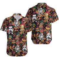 Floral Starwars Hawaiian Shirt